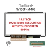  15.6" Laptop LCD Screen + Touch Screen 1920x1080p 40 pins NV156FHM-T0E